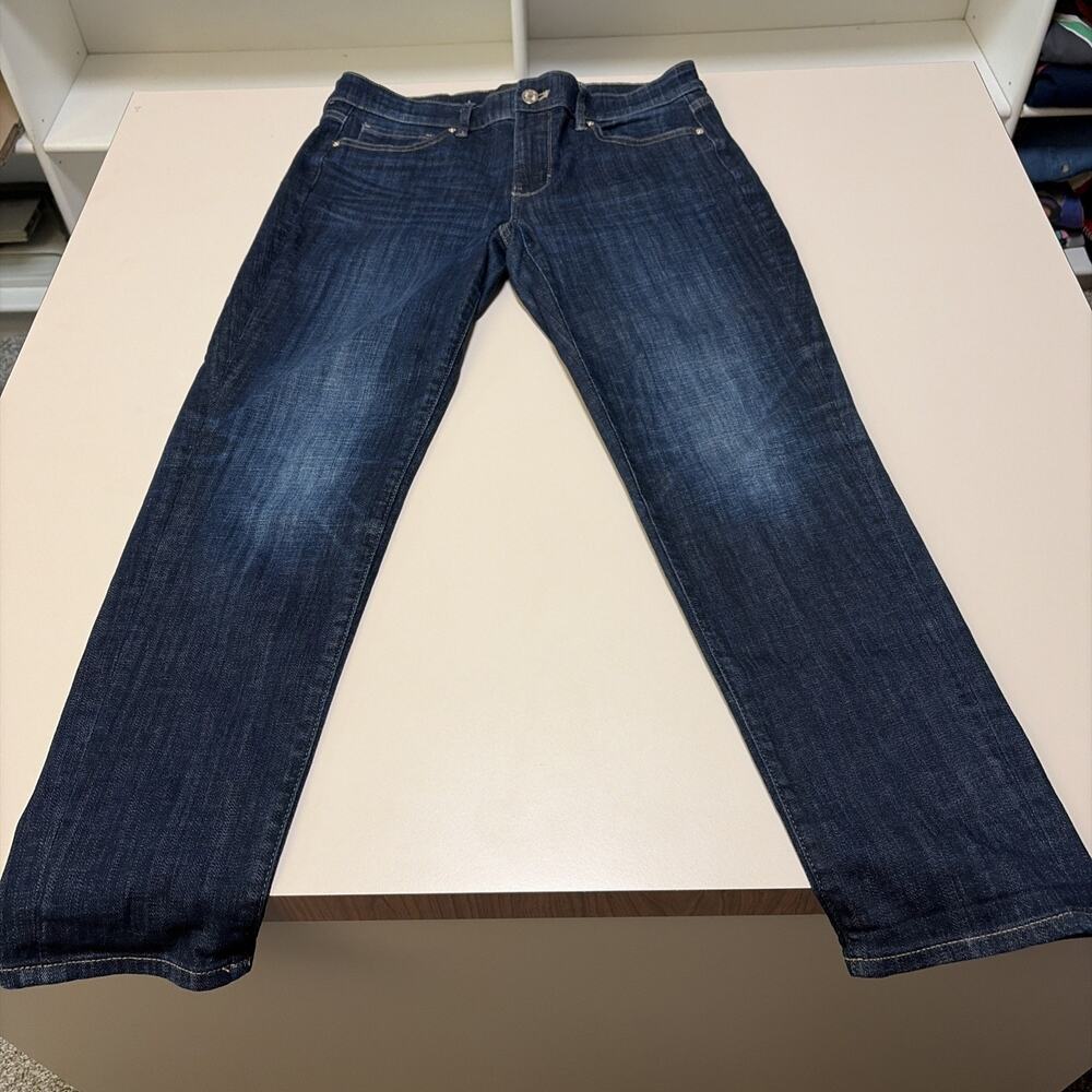 White House Black Market Women Jeans 6 Slim Everyday Soft Mid Rise Dark Wash